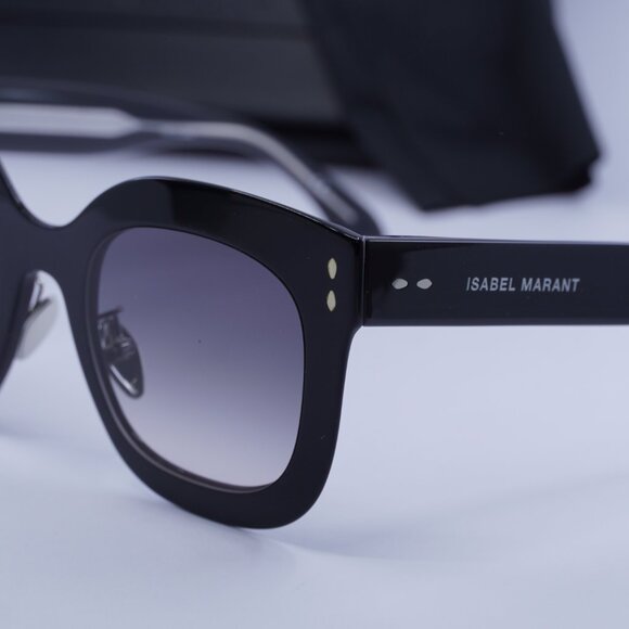 Isabel Marant IM0002/S 0807 9O Square Sunglasses - Black/Grey main image 9